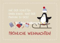 Postkarte. Fröhliche Weihnachten (Pinguin) / Elisa