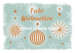 Postkarte. Frohe Weihnachten (Kugeln)