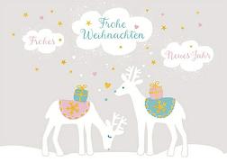 Postkarte. FroheWeihnachten (Hirsche)/ Wiebke Wich