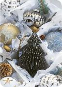 Postkarte. Weihnachtliche Dekoration / Frog Art