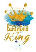 Doppelkarte. Birthday King (Krone)