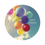 Postkarte. Zum Geburtstag(Luftballons) /