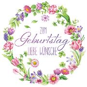 Postkarte. Zum Geburtstag (Frühlingsblüten)