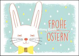 Doppelkarte. Frohe Ostern (Hase