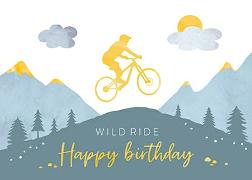 Postkarte. Wild Ride Happy birthday