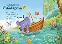 Postkarte. Zum Geburtstag (Elefant)