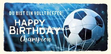 XXL Karten. Happy Birthday (Fußball)/ Shutterstock -