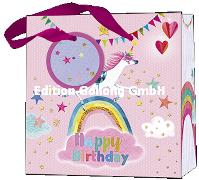 Geschenktasche. Klein - Geburtstag, Happy Birthday (Einhorn)