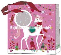 Geschenktasche. Klein - Weihnachten, Weihnachtliches Einhorn