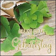 Doppelkarte. Klein - Zum Geburtstag (Ginkgo)