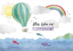 Doppelkarte. Alles Liebe zur Kommunion