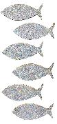 Glitter-Fische, silber