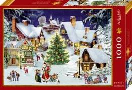 Puzzle Weihnacht im Dorf. 1000 Teile