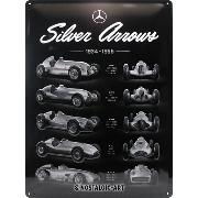 Blechschild. Mercedes-Benz - Silver Arrows Chart
