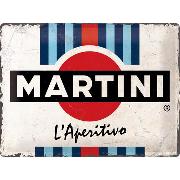 Blechschild. Martini - L'Aperitivo Racing Stripes