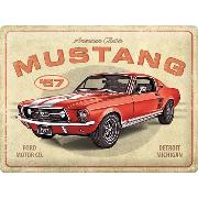 Blechschild. Ford Mustang - GT 1967 Red