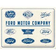 Blechschild. Ford - Logo Evolution