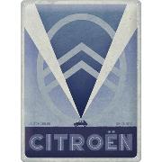 Blechschild. Citroen - 2CV Logo Blue