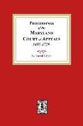 Proceedings of the Maryland Court of Appeals, 1695-1729