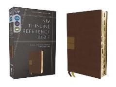 Niv, Thinline Reference Bible, Leathersoft, Brown, Red Letter, Thumb Indexed, Comfort Print