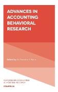 Advances in Accounting Behavioral Research