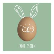 Postkarte. Frohe Ostern Hase