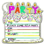 Einladungskarte. Cake Party