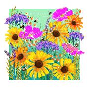 Doppelkarte. Gallery - Get Well Soon / Sunflowers