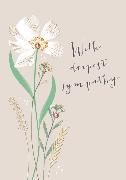 Doppelkarte. Wild Flower - Sympathy floral sprig