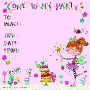 Einladungskarte. Fairy & Cake