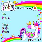 Einladungskarte. Unicorn Party