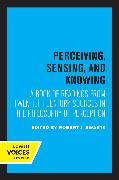 Perceiving, Sensing, and Knowing