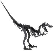 3D Papiermodell. Velociraptor
