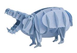 3D Papiermodell. Hippo