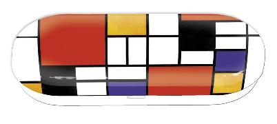 Brillenetui. Mondrian-Style Bauhaus