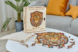 PUZZLE EN BOIS - LE LION MAJESTUEUX - S