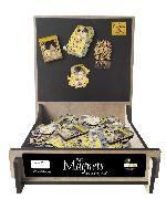 Fridolin Display. Magnete, MDF, Gustav Klimt, sortiert