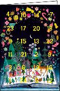 Adventskalender-Doppelkarte. Weihnachtsbuch