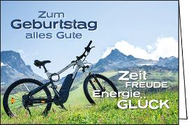 Doppelkarte. Zum Geburtstag (Ebike)