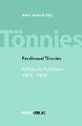 Ferdinand Tönnies, Politische Schriften 1919-1933
