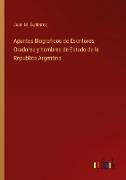 Apuntes Biograficos de Escritores, Oradores y hombres de Estado de la Republica Argentina