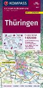 KOMPASS Großraum-Radtourenkarte 3707 Thüringen 1:125.000