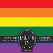 Rainbow Flag Scrapbook Paper Pad: Pride LGBT Art 8x8 Decorative Paper Design Scrapbooking Kit for Cardmaking, DIY Crafts, Creative Projects