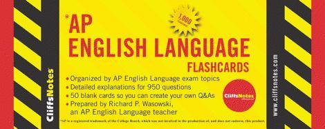 Cliffsnotes AP English Language Flashcards