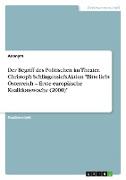 Der Begriff des Politischen im Theater. Christoph Schlingensiefs Aktion "Bitte liebt Österreich ¿ Erste europäische Koalitionswoche (2000)"