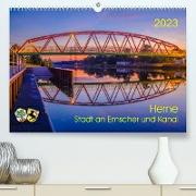 Herne: Stadt an Emscher und Kanal (Premium, hochwertiger DIN A2 Wandkalender 2023, Kunstdruck in Hochglanz)