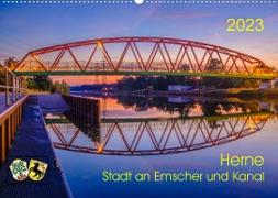 Herne: Stadt an Emscher und Kanal (Wandkalender 2023 DIN A2 quer)