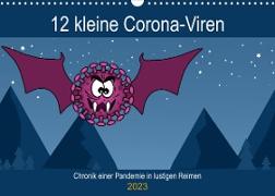 12 kleine Corona-Viren (Wandkalender 2023 DIN A3 quer)