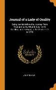 Journal of a Lady of Quality: Being the Narrative of a Journey From Scotland to the West Indies, North Carolina, and Portugal, in the Years 1774 to