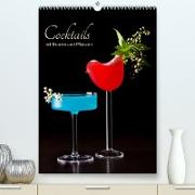Cocktails mit Blumen und Pflanzen (Premium, hochwertiger DIN A2 Wandkalender 2023, Kunstdruck in Hochglanz)